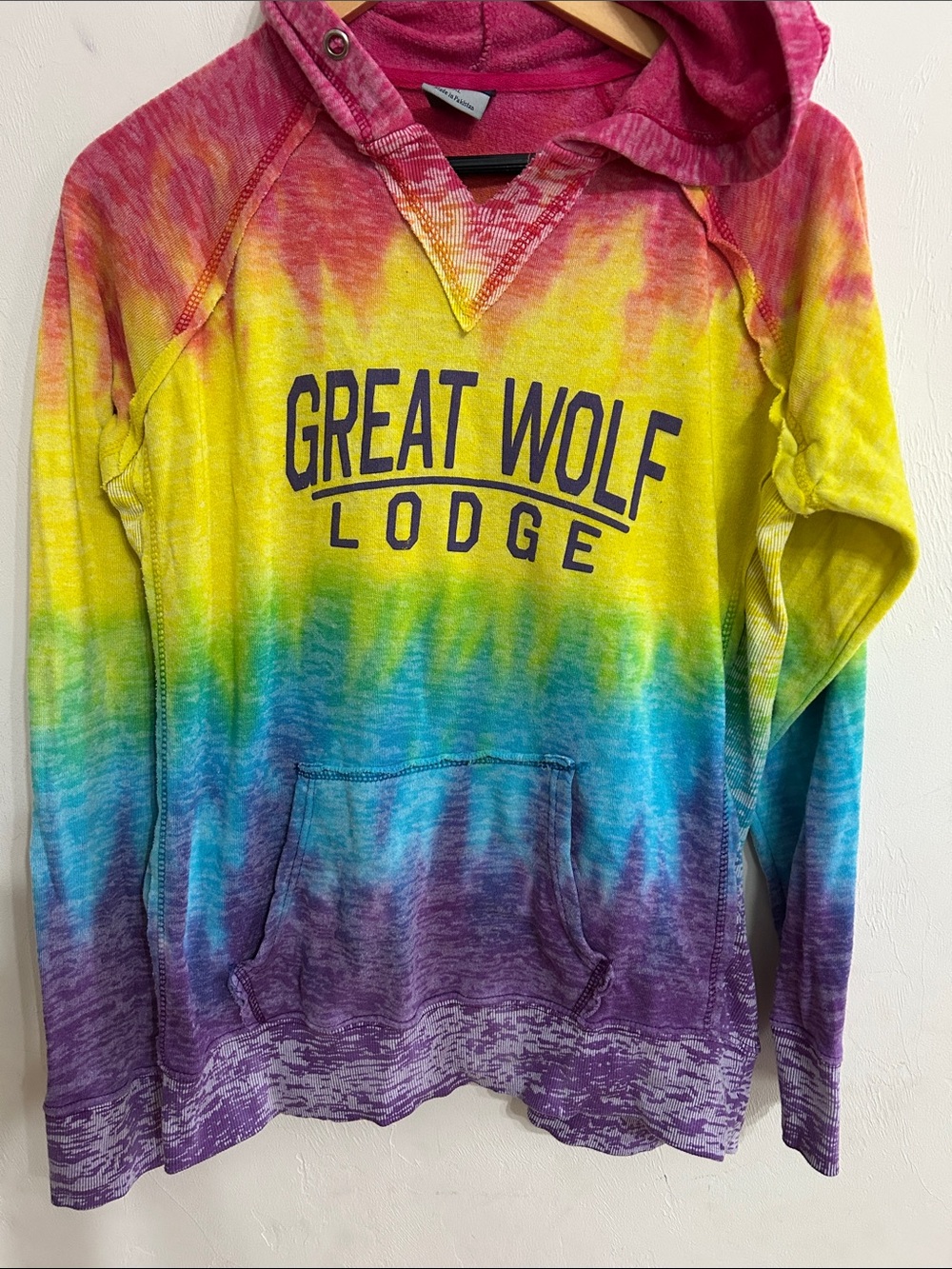 MV Sport Great Wolf Lodge Tie-Dye Pullover Hoodie - Multicolor Women XL